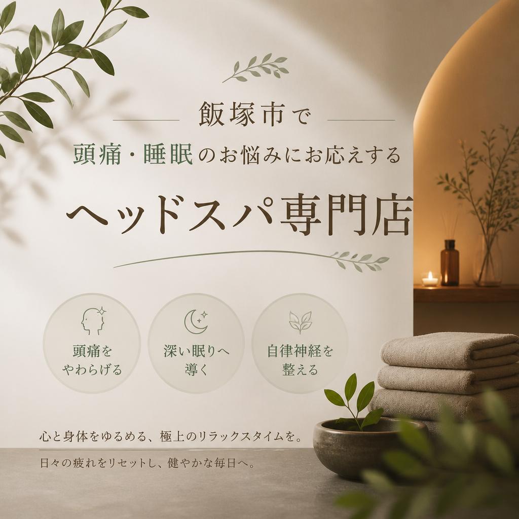 飯塚市で頭痛・睡眠のお悩みにお応えするヘッドスパ専門店