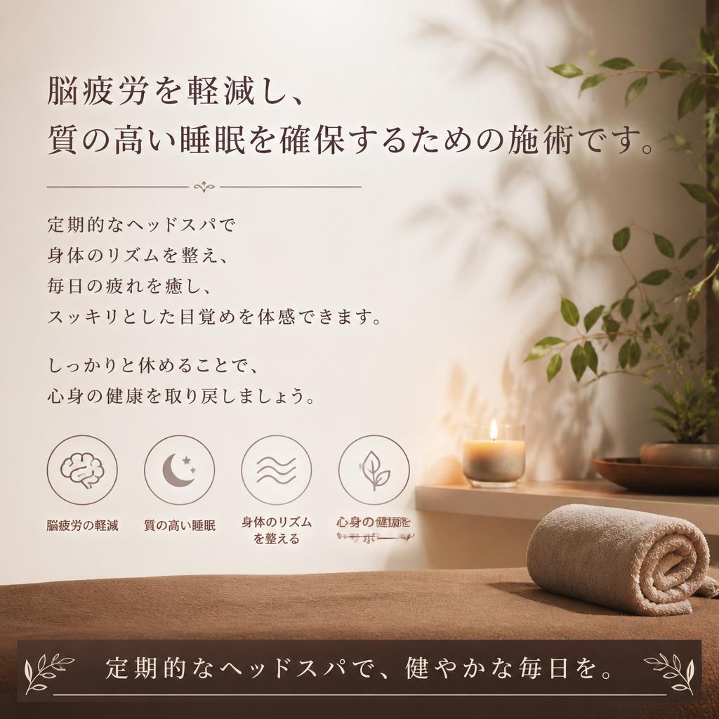 睡眠の質を向上させる！